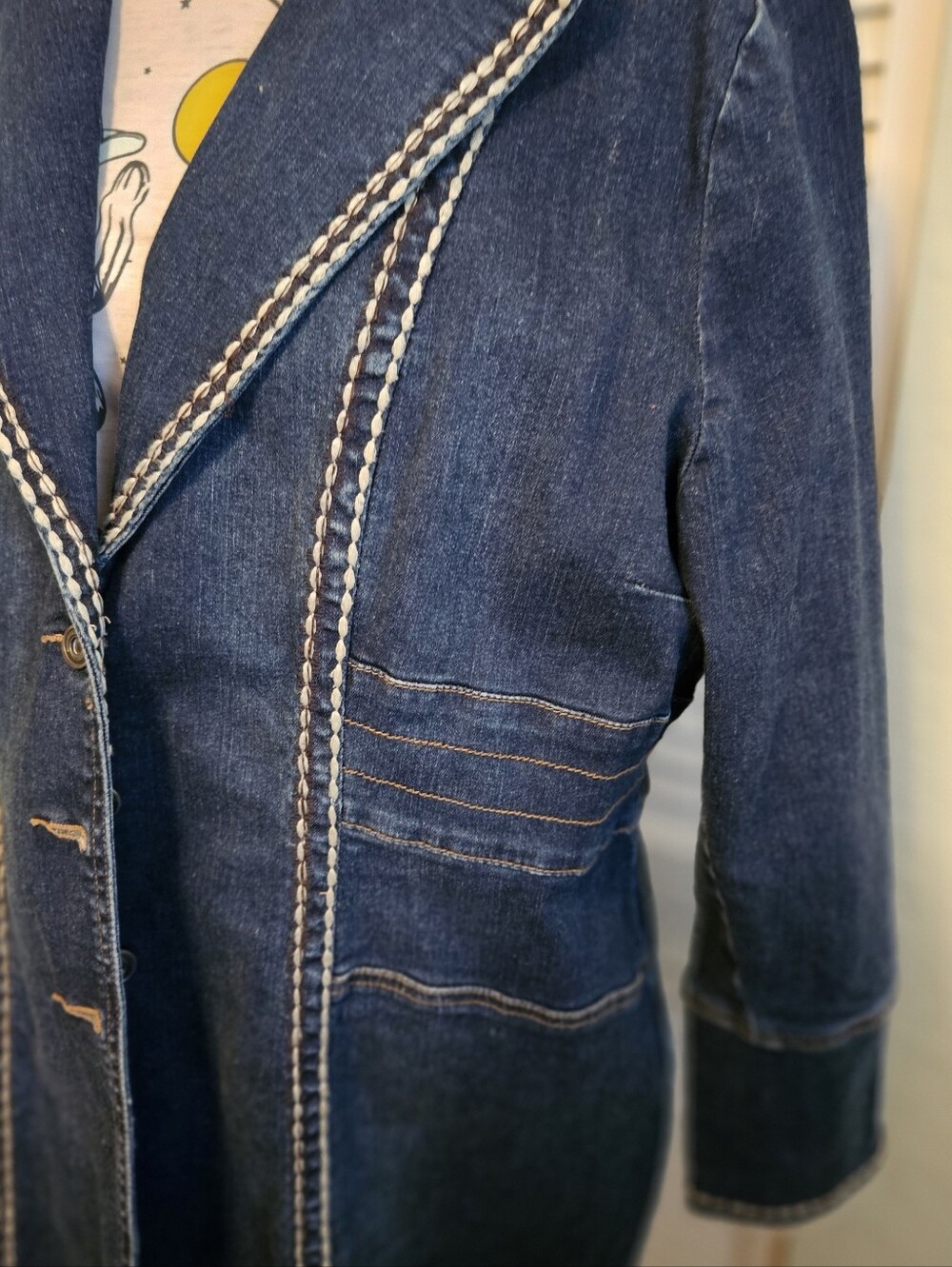 Midnight Velvet Women's Denim Trench Coat - Picture 4 of 16